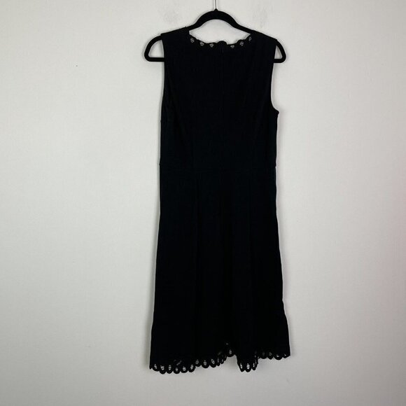 Talbots Woman’s Black A-line Dress Lace Trim Sleeveless Size 8 - Picture 6 of 6